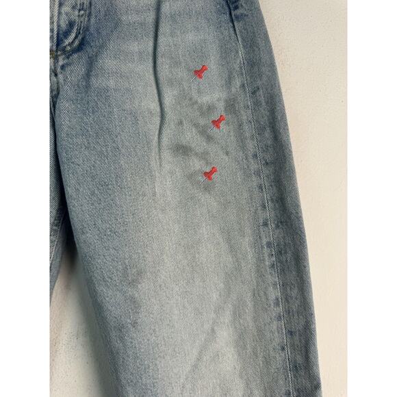 AGOLDE JEANS 90'S HIGH RISE PINCH WAIST STRAIGHT DISTRESSED SIZE 23 #54667 - Picture 15 of 16